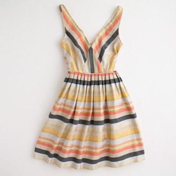 Jcrew Candy Stripe Mini Fit & Flare dress - Picture 2 of 6